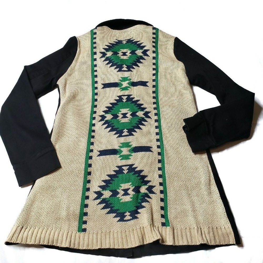 EVETTE & K Button Down Coat Southwest Pattern